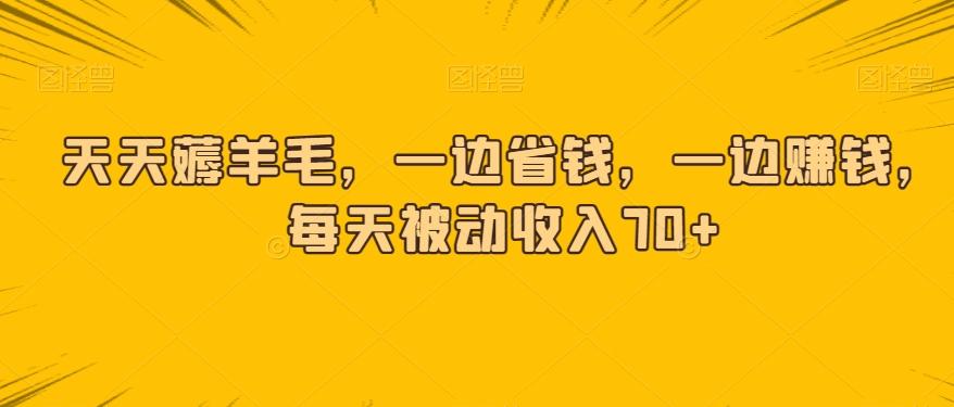天天薅羊毛，一边省钱，一边赚钱，每天被动收入70+ - 小毅网创-小毅网创