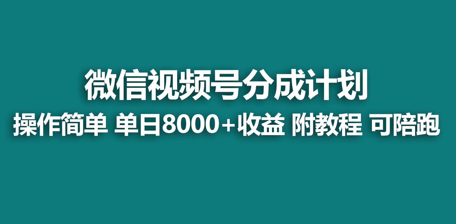 【蓝海项目】视频号分成计划，快速开通收益，单天爆单8000+，送玩法教程 - 小毅网创-小毅网创