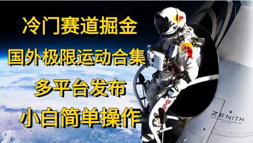 冷门赛道掘金，国外极限运动视频合集，多平台发布，小白简单操作 - 小毅网创-小毅网创