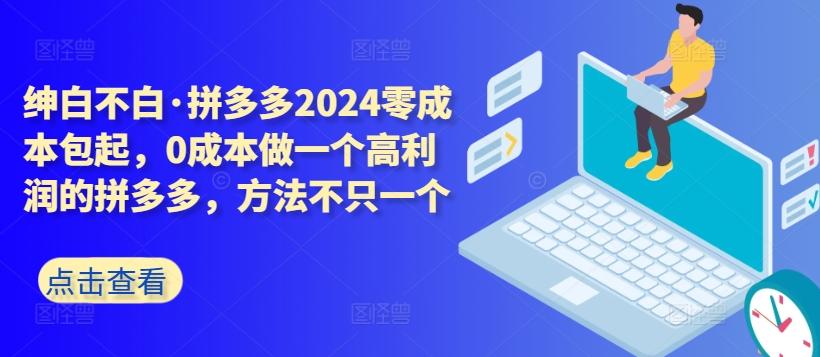 拼多多2024零成本包起，0成本做一个高利润的拼多多，方法不只一个 - 小毅网创-小毅网创