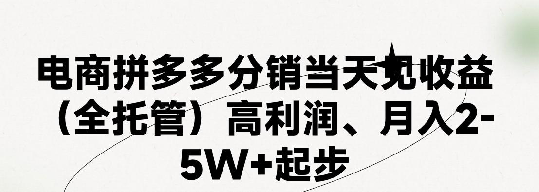 最新拼多多优质项目小白福利，两天销量过百单，不收费、老运营代操作 - 小毅网创-小毅网创
