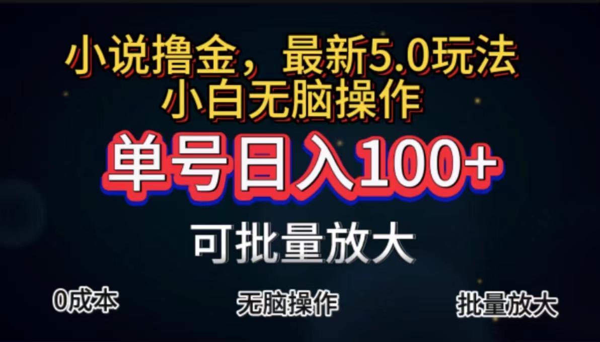 全自动小说撸金，单号日入100+小白轻松上手，无脑操作 - 小毅网创-小毅网创