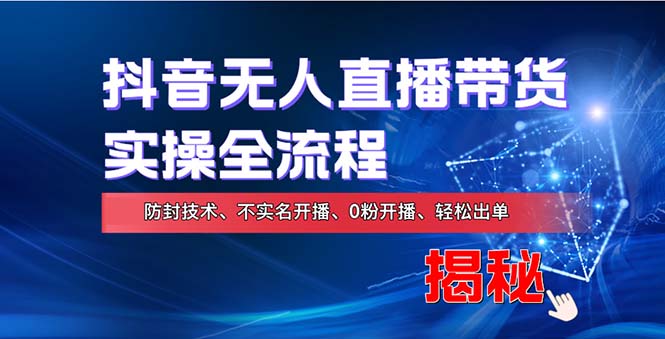 在线赚钱新途径：如何用抖音无人直播实现财务自由，全套实操流程，含... - 小毅网创-小毅网创