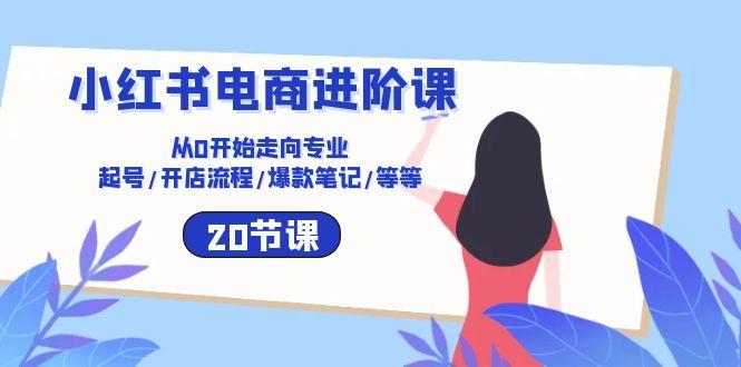 小红书电商进阶课：从0开始走向专业 起号/开店流程/爆款笔记/等等(20节 - 小毅网创-小毅网创