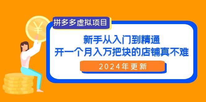 (9744期)拼多多虚拟项目：入门到精通，开一个月入万把块的店铺 真不难(24年更新) - 小毅网创-小毅网创