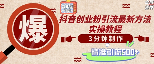 轻松制作创业类视频，一天被动加精准创业粉500+【揭秘】 - 小毅网创-小毅网创
