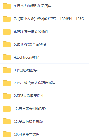某宝买的杂乱PS LR教程预设摄影 - 小毅网创-小毅网创