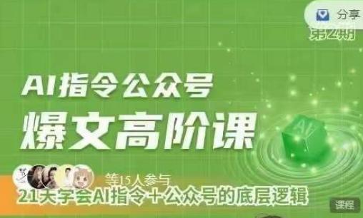 Ai指令公众号高阶课，学会ai指令+公众号的底层逻辑 - 小毅网创-小毅网创