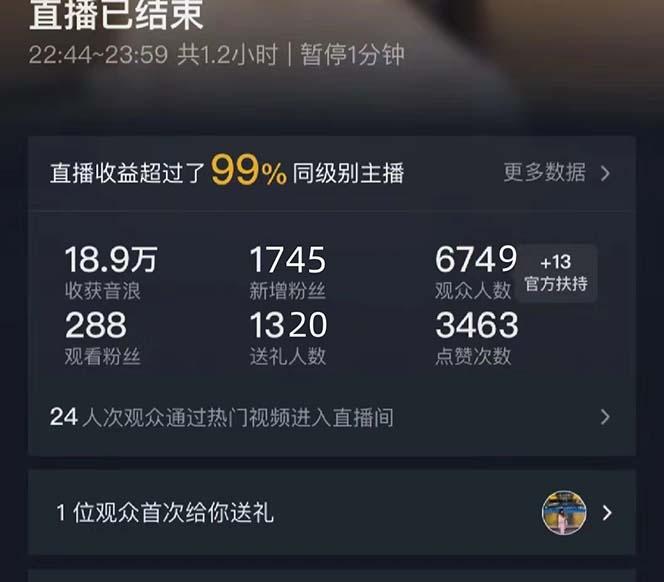 抖音美女直播，单场收益7000+,新手小白也可操作 - 小毅网创-小毅网创