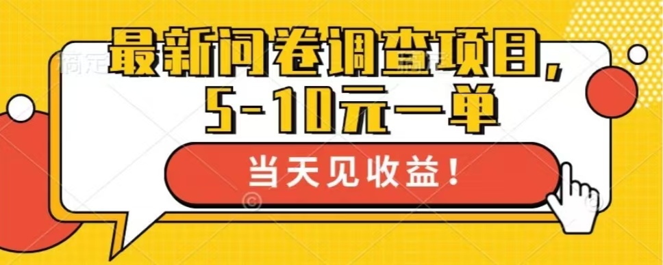 最新问卷调查项目，单日零撸100＋ - 小毅网创-小毅网创