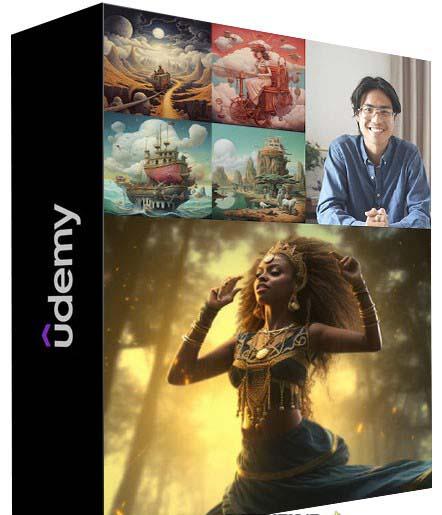 MidjourneyAI绘画艺术生成的大师级写作提示指南教程-8节视频课-中英字幕-小毅网创