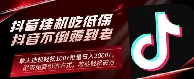 抖音挂机吃低保项目，单人挂机轻松100+批量日入2000+，附带免费引流方式，收徒轻松破万 - 小毅网创-小毅网创