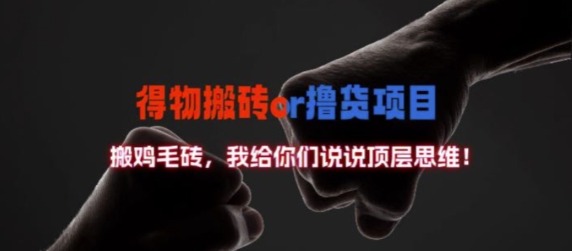 得物搬砖撸货项目?掰下数据，我给你们说说顶层思维【揭秘】 - 小毅网创-小毅网创