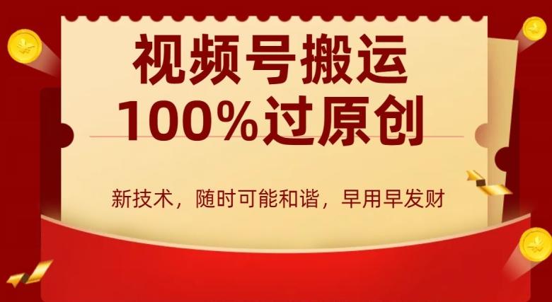 外边收费599创作者分成计划，视频号搬运100%过原创，新技术，适合零基础小白，月入两万+【揭秘】 - 小毅网创-小毅网创
