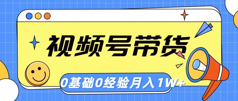 视频号轻创业带货，零基础，零经验，月入1w+ - 小毅网创-小毅网创