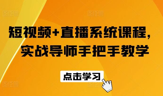 短视频+直播系统课程，实战导师手把手教学 - 小毅网创-小毅网创