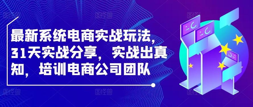 最新系统电商实战玩法，31天实战分享，实战出真知，培训电商公司团队 - 小毅网创-小毅网创