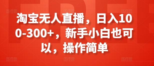 淘宝无人直播，日入100-300+，新手小白也可以，操作简单 - 小毅网创-小毅网创
