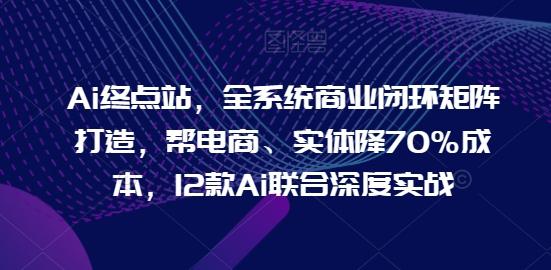 Ai终点站，全系统商业闭环矩阵打造，帮电商、实体降70%成本，12款Ai联合深度实战 - 小毅网创-小毅网创