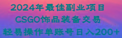 2024年最佳副业项目 CSGO饰品装备交易 轻易操作单账号日入200+ - 小毅网创-小毅网创