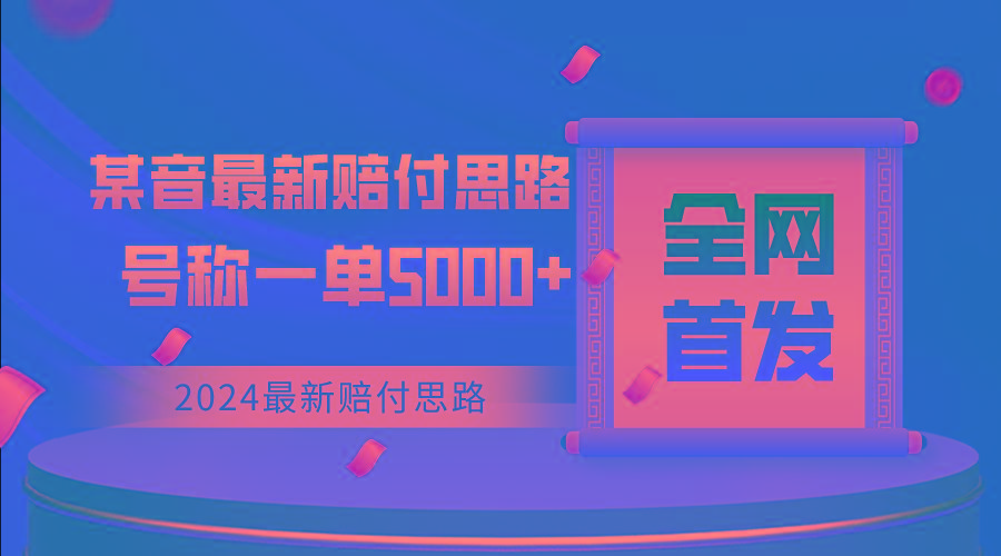 全网首发，2024最新某音赔付思路，号称一单收益5000+ - 小毅网创-小毅网创
