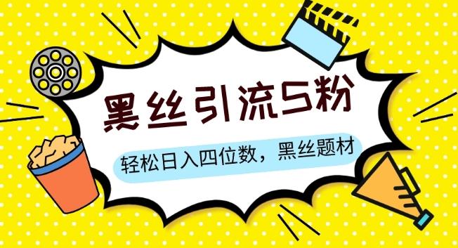 S粉变现，轻松日入四位数，黑丝题材+情感话术【揭秘】 - 小毅网创-小毅网创