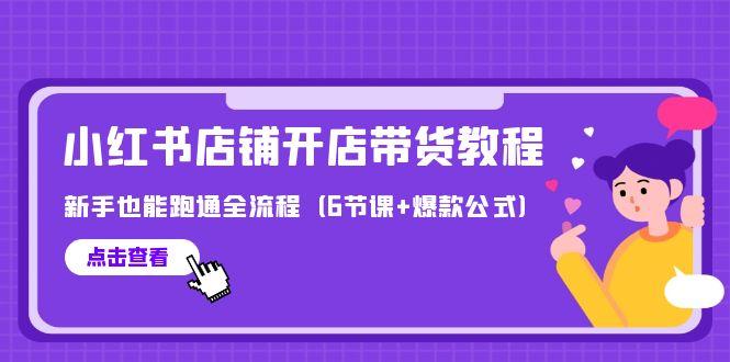 (9883期)最新小红书店铺开店带货教程，新手也能跑通全流程(6节课+爆款公式) - 小毅网创-小毅网创