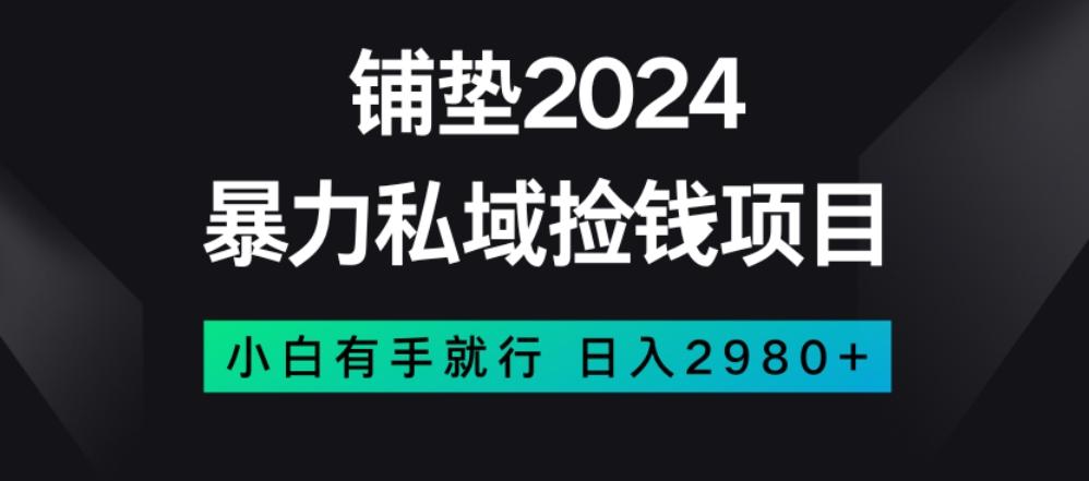 暴力私域捡钱项目，小白无脑操作，日入2980【揭秘】 - 小毅网创-小毅网创