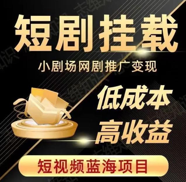 2023短视频蓝海项目，抖音快手短剧推广变现教程，低成本高收益 - 小毅网创-小毅网创