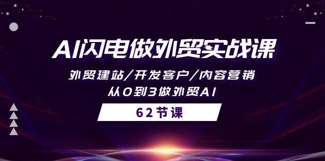 (10049期)AI闪电做外贸实战课，外贸建站/开发客户/内容营销/从0到3做外贸AI-62节 - 小毅网创-小毅网创