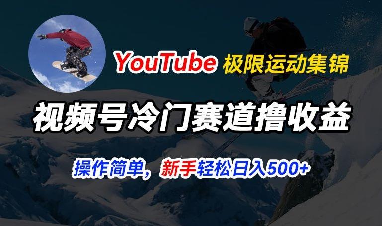 视频号冷门赛道撸收益，YouTube搬运极限运动集锦，暴力起号，操作简单流量高，轻松日入5张【揭秘】-小毅网创