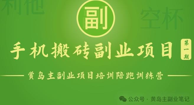 手机搬砖小副业项目训练营1.0，实测1小时收益50+，一部手机轻松日入100+ - 小毅网创-小毅网创