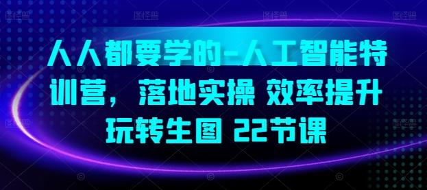 人人都要学的-人工智能特训营，落地实操 效率提升 玩转生图(22节课) - 小毅网创-小毅网创