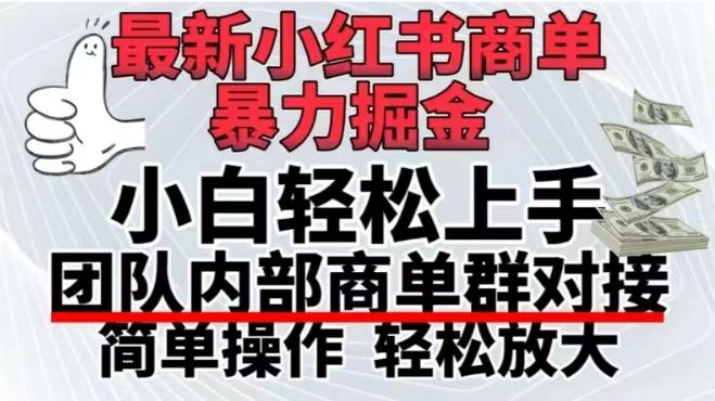 最新小红书商单，暴力掘金，单月稳定变现3W+ - 小毅网创-小毅网创