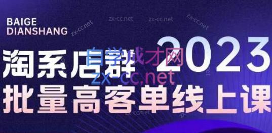 白戈电商·23年淘系批量高客单+24年全域电商矩阵 - 小毅网创-小毅网创