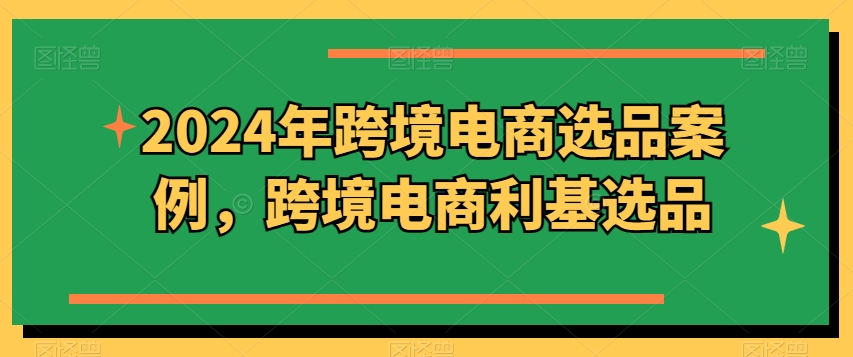 2024年跨境电商选品案例，跨境电商利基选品(更新) - 小毅网创-小毅网创