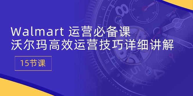 Walmart 运营必备课：沃尔玛高效运营技巧详细讲解 (15节课 - 小毅网创-小毅网创