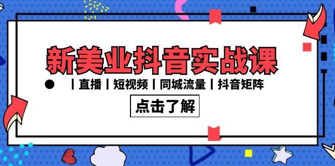 新美业抖音实战课丨直播丨短视频丨同城流量丨抖音矩阵(30节课) - 小毅网创-小毅网创