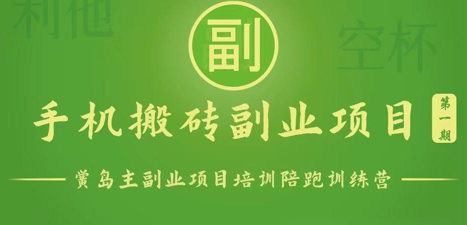 手机搬砖小副业项目训练营1.0，能用手机做的简单小副业 - 小毅网创-小毅网创