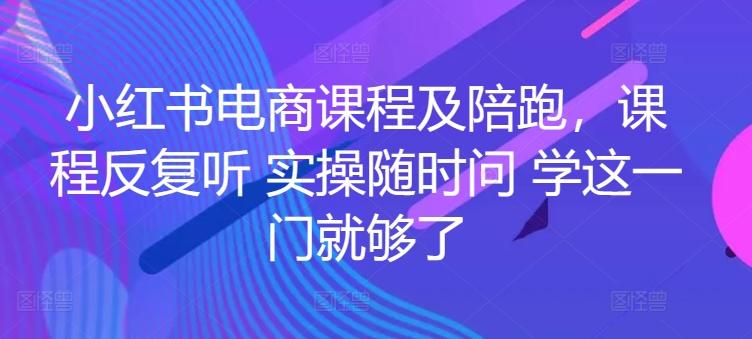 小红书电商课程及陪跑，课程反复听 实操随时问 学这一门就够了 - 小毅网创-小毅网创