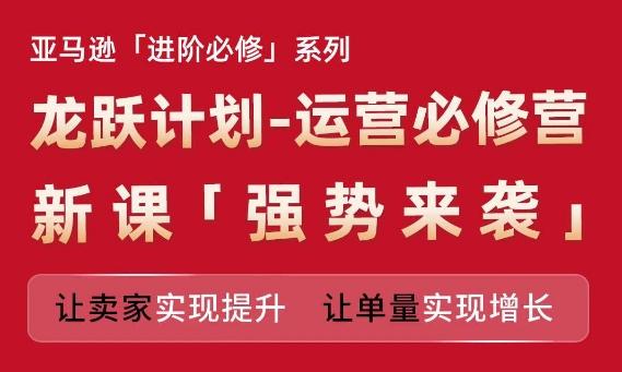 亚马逊进阶必修系列，龙跃计划-运营必修营新课，让卖家实现提升 让单量实现增长 - 小毅网创-小毅网创