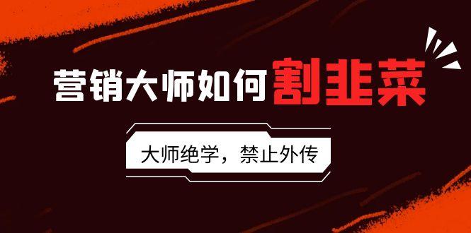 营销大师如何割韭菜：流量大师/讲故事大师/话术大师/卖货大师/成交大师/... - 小毅网创-小毅网创