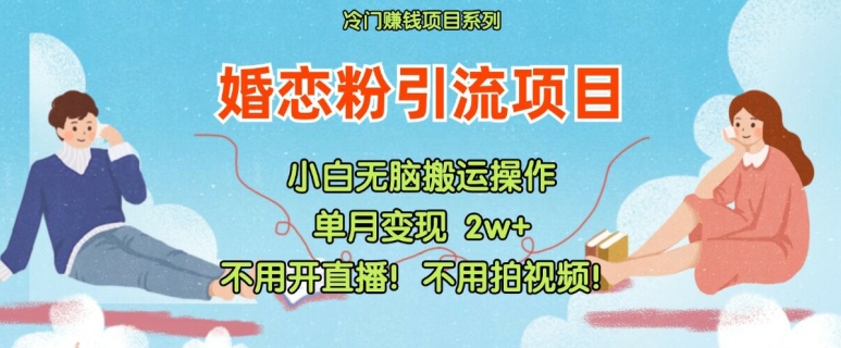 小红书婚恋粉引流，不用开直播，不用拍视频，不用做交付【揭秘】 - 小毅网创-小毅网创