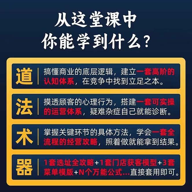 图片[1]-餐饮店盈利实操方法：教你怎样开一家持续能赚钱的餐厅(25节 - 小毅网创-小毅网创