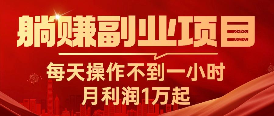 躺赚副业项目，每天操作不到一小时，月利润1万起，实战篇 - 小毅网创-小毅网创