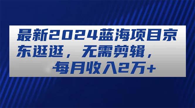 最新2024蓝海项目京东逛逛，无需剪辑，每月收入2万+ - 小毅网创-小毅网创