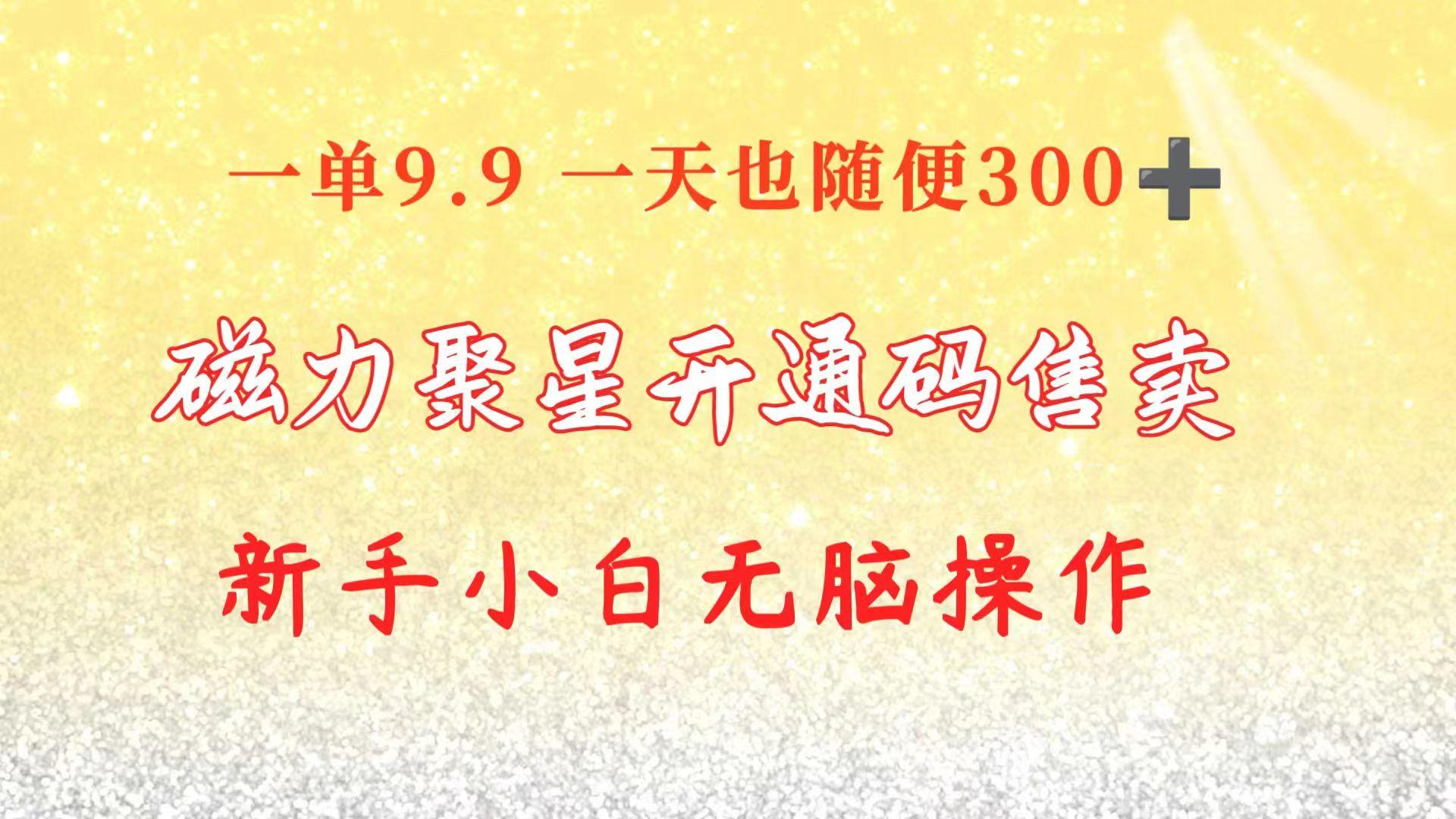 快手磁力聚星码信息差 售卖 一单卖9.9 一天也轻松300+ 新手小白无脑操作 - 小毅网创-小毅网创