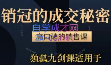 李老师·实战派销售视频课|孤独九剑 - 小毅网创-小毅网创