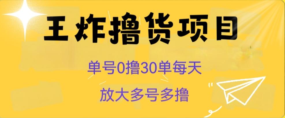 王炸撸货项目，单号0撸30单每天，多号多撸【揭秘】 - 小毅网创-小毅网创