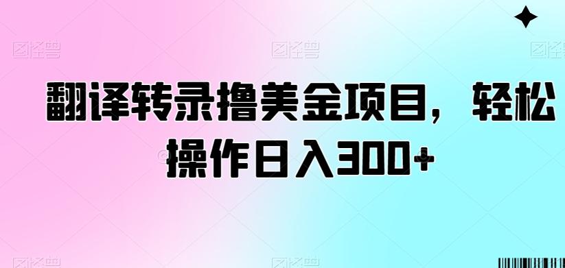 翻译转录撸美金项目，轻松操作日入300+【揭秘】 - 小毅网创-小毅网创
